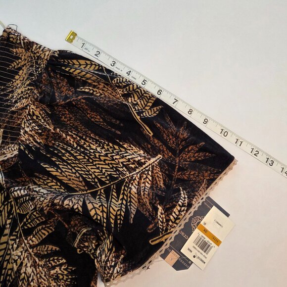 NWT - Democracy Short Sleeve Top, 3X, Black/tan/warm caramel brown - Picture 8 of 12
